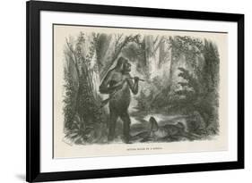 Hunter Killed by Gorilla-null-Framed Giclee Print