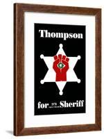 Hunter S. Thompson For Sheriff Poster-null-Framed Poster