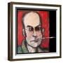 Hunter S Thompson with Cig Black-Tim Nyberg-Framed Premium Giclee Print