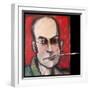 Hunter S Thompson with Cig Black-Tim Nyberg-Framed Premium Giclee Print