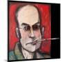 Hunter S Thompson with Cig Black-Tim Nyberg-Mounted Premium Giclee Print