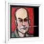 Hunter S Thompson with Cig Black-Tim Nyberg-Framed Giclee Print