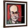 Hunter S Thompson with Cig Black-Tim Nyberg-Framed Giclee Print