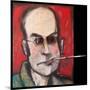 Hunter S Thompson with Cig Black-Tim Nyberg-Mounted Giclee Print