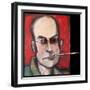 Hunter S Thompson with Cig Black-Tim Nyberg-Framed Giclee Print