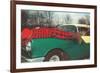 Hunter Strapped to Fender, Deer Driving-null-Framed Premium Giclee Print