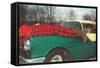 Hunter Strapped to Fender, Deer Driving-null-Framed Stretched Canvas