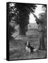 Hunter with Gun and Dog-null-Framed Stretched Canvas