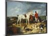 Hunters and Hounds, 1823-Edwin Henry Landseer-Mounted Giclee Print