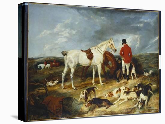 Hunters and Hounds, 1823-Edwin Henry Landseer-Stretched Canvas