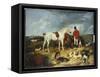 Hunters and Hounds, 1823-Edwin Henry Landseer-Framed Stretched Canvas