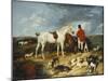 Hunters and Hounds, 1823-Edwin Henry Landseer-Mounted Giclee Print