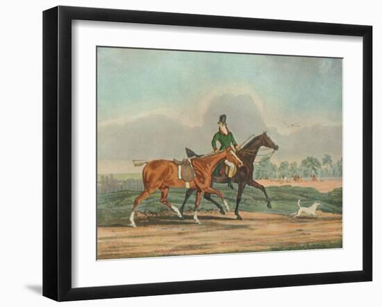 'Hunters at Covertside', early 19th century, (1929)-James Pollard-Framed Giclee Print