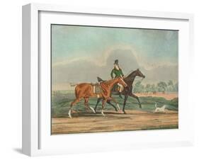 'Hunters at Covertside', early 19th century, (1929)-James Pollard-Framed Giclee Print