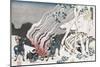 Hunters by a Fire in the Snow'-Katsushika Hokusai-Mounted Giclee Print