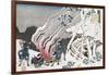 Hunters by a Fire in the Snow'-Katsushika Hokusai-Framed Giclee Print