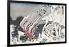 Hunters by a Fire in the Snow'-Katsushika Hokusai-Framed Giclee Print