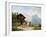 Hunters carousing in front of a hunting lodge near Partenkirchen-Heinrich Bürkel-Framed Giclee Print