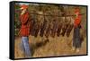 Hunters Carrying Giant Grasshoppers-null-Framed Stretched Canvas