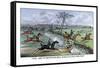 Hunters Clear the Ditch-Henry Thomas Alken-Framed Stretched Canvas