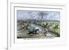 Hunters Clear the Ditch-Henry Thomas Alken-Framed Art Print