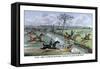 Hunters Clear the Ditch-Henry Thomas Alken-Framed Stretched Canvas