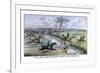 Hunters Clear the Ditch-Henry Thomas Alken-Framed Art Print