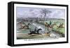 Hunters Clear the Ditch-Henry Thomas Alken-Framed Stretched Canvas
