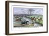 Hunters Clear the Ditch-Henry Thomas Alken-Framed Art Print