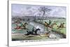 Hunters Clear the Ditch-Henry Thomas Alken-Stretched Canvas