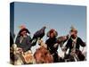 Hunters from Sagsai Sum, Bechik, Tek and Khalbek, Golden Eagle Festival, Mongolia-Amos Nachoum-Stretched Canvas