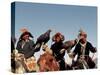Hunters from Sagsai Sum, Bechik, Tek and Khalbek, Golden Eagle Festival, Mongolia-Amos Nachoum-Stretched Canvas