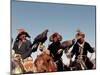 Hunters from Sagsai Sum, Bechik, Tek and Khalbek, Golden Eagle Festival, Mongolia-Amos Nachoum-Mounted Premium Photographic Print