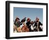 Hunters from Sagsai Sum, Bechik, Tek and Khalbek, Golden Eagle Festival, Mongolia-Amos Nachoum-Framed Photographic Print