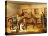 Hunters in a Stable with a Groom, 1809-Thomas Weaver-Stretched Canvas