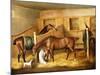 Hunters in a Stable with a Groom, 1809-Thomas Weaver-Mounted Giclee Print