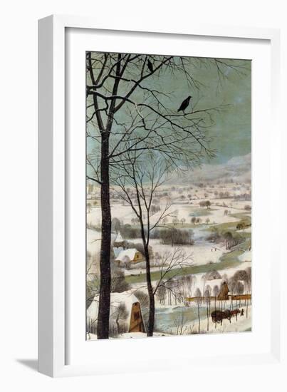 Hunters in the Snow - Detail-Pieter Breughel the Elder-Framed Art Print