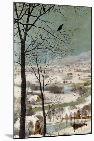 Hunters in the Snow - Detail-Pieter Breughel the Elder-Mounted Art Print