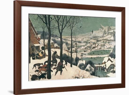 Hunters in the Snow, February, 1565-Pieter Bruegel the Elder-Framed Premium Giclee Print