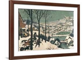 Hunters in the Snow, February, 1565-Pieter Bruegel the Elder-Framed Premium Giclee Print