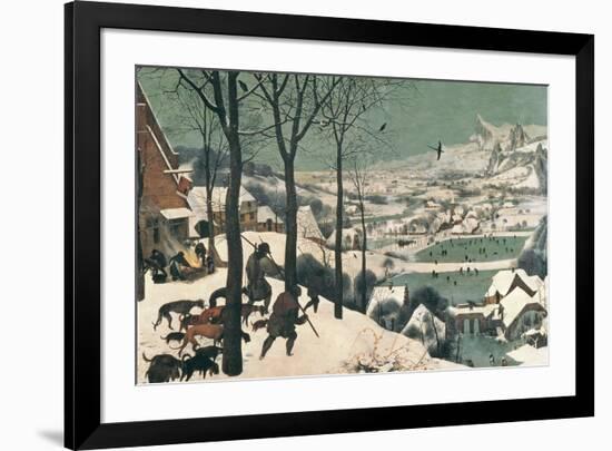 Hunters in the Snow, February, 1565-Pieter Bruegel the Elder-Framed Premium Giclee Print