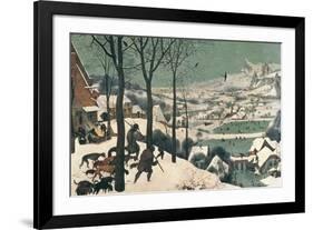 Hunters in the Snow, February, 1565-Pieter Bruegel the Elder-Framed Premium Giclee Print