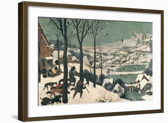 Hunters in the Snow, February, 1565-Pieter Bruegel the Elder-Framed Giclee Print