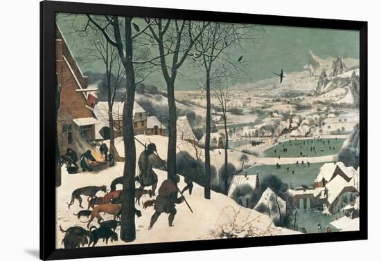 Hunters in the Snow, February, 1565-Pieter Bruegel the Elder-Framed Giclee Print