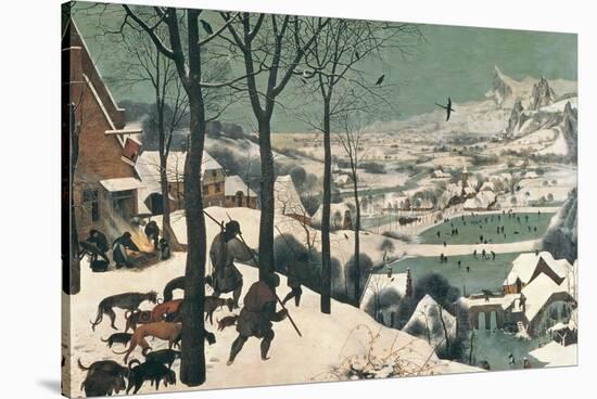 Hunters in the Snow, February, 1565-Pieter Bruegel the Elder-Stretched Canvas