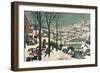 Hunters in the Snow, February, 1565-Pieter Bruegel the Elder-Framed Premium Giclee Print