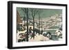 Hunters in the Snow, February, 1565-Pieter Bruegel the Elder-Framed Premium Giclee Print