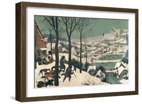 Hunters in the Snow, February, 1565-Pieter Bruegel the Elder-Framed Giclee Print