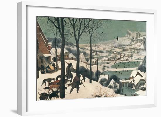 Hunters in the Snow, February, 1565-Pieter Bruegel the Elder-Framed Giclee Print