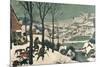 Hunters in the Snow, February, 1565-Pieter Bruegel the Elder-Mounted Giclee Print